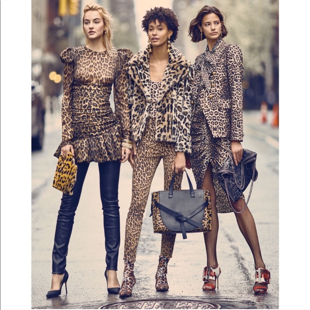 Frame Denim High Rise Leopard Print Jeans - Picture 3 of 16